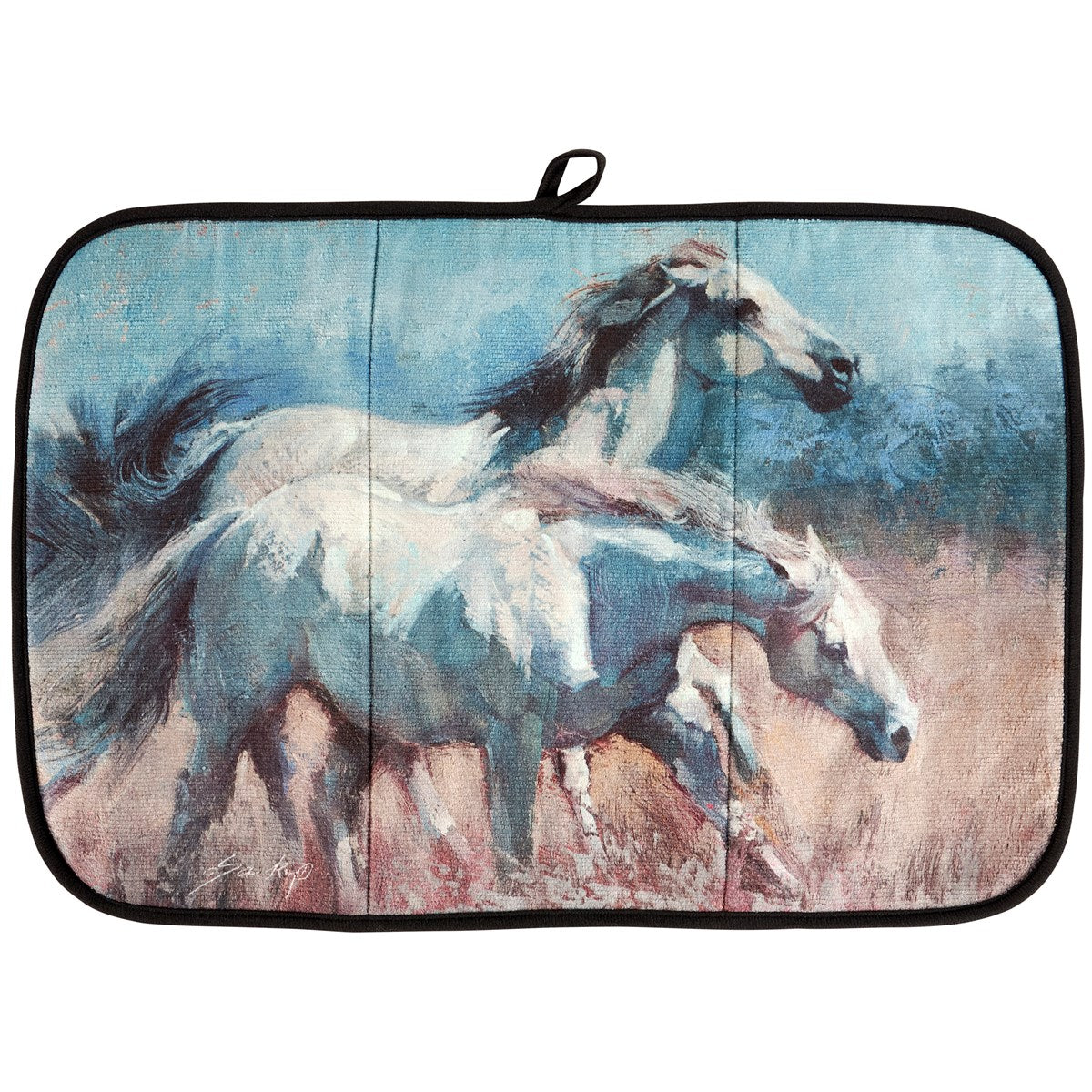 Dish Drying Mat - Wild Horses