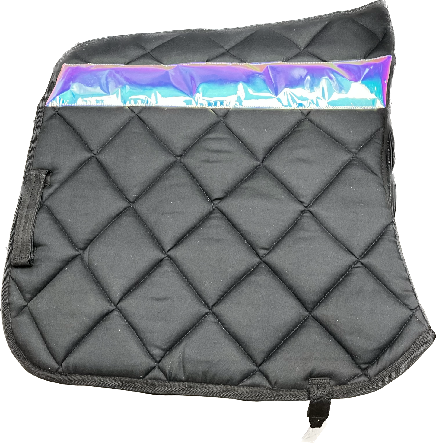 English Saddle Pad - Black/Holographic - Pony + Mini