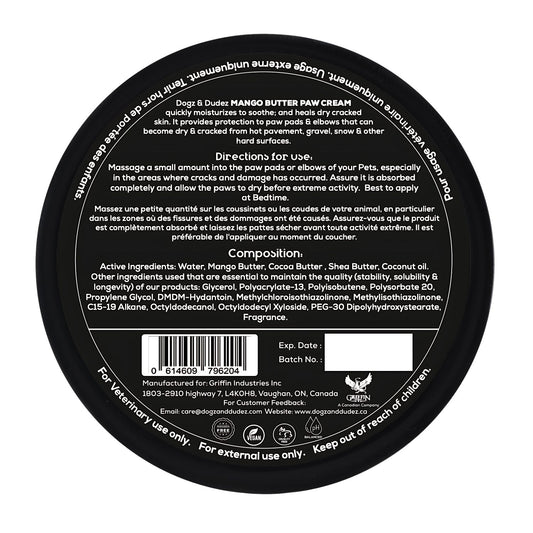 Dogz & Dudez - Mango Butter Paw Cream - 75g