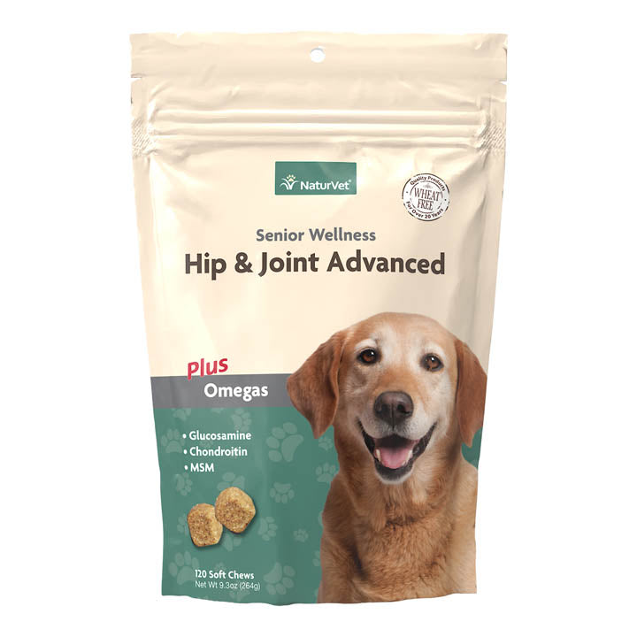 Naturvet - Senior Wellness Hip & Joint Advanced Plus Omegas - 120 Soft Chews