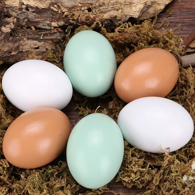 Wooden Decorative / Nest Eggs - 6 Pack