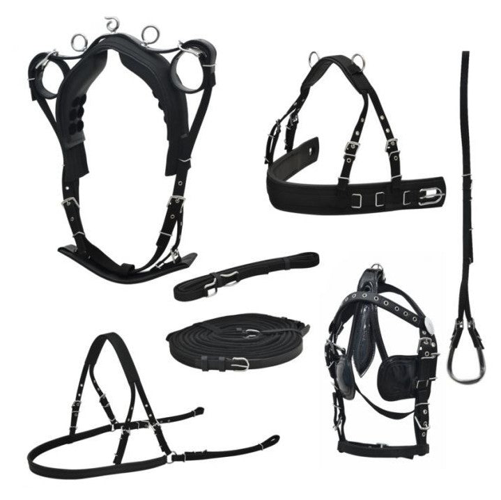 Mini Horse Harness - Deluxe Nylon and Padded Synthetic Leather - (Special Order)