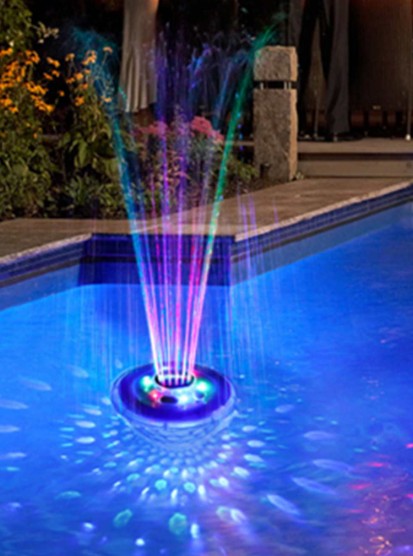 LED Solar Powered Fountain Light Show