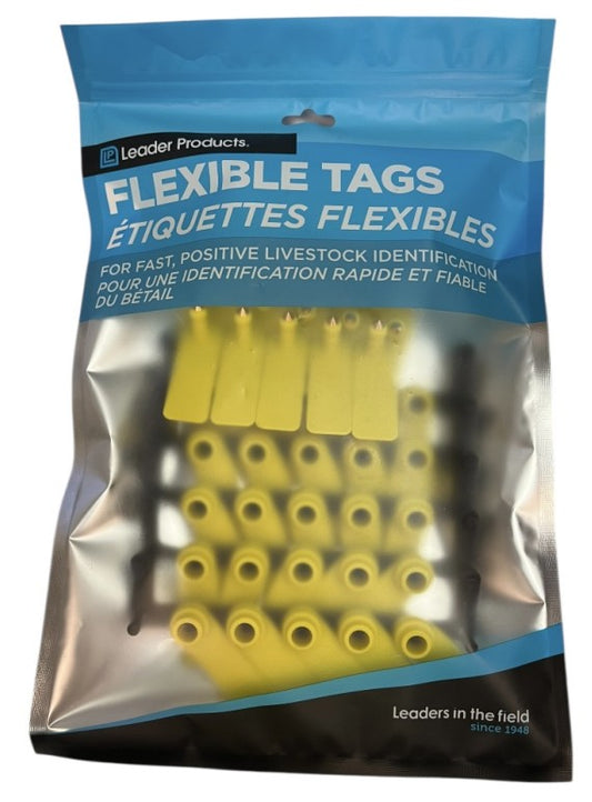 Leader - Sheep/Goat Ear Tags - Set Front/Back - Blank - 25/pk