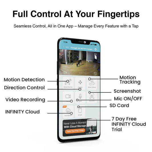 Instachew - PURRSIGHT 360 - Smart Pet Camera