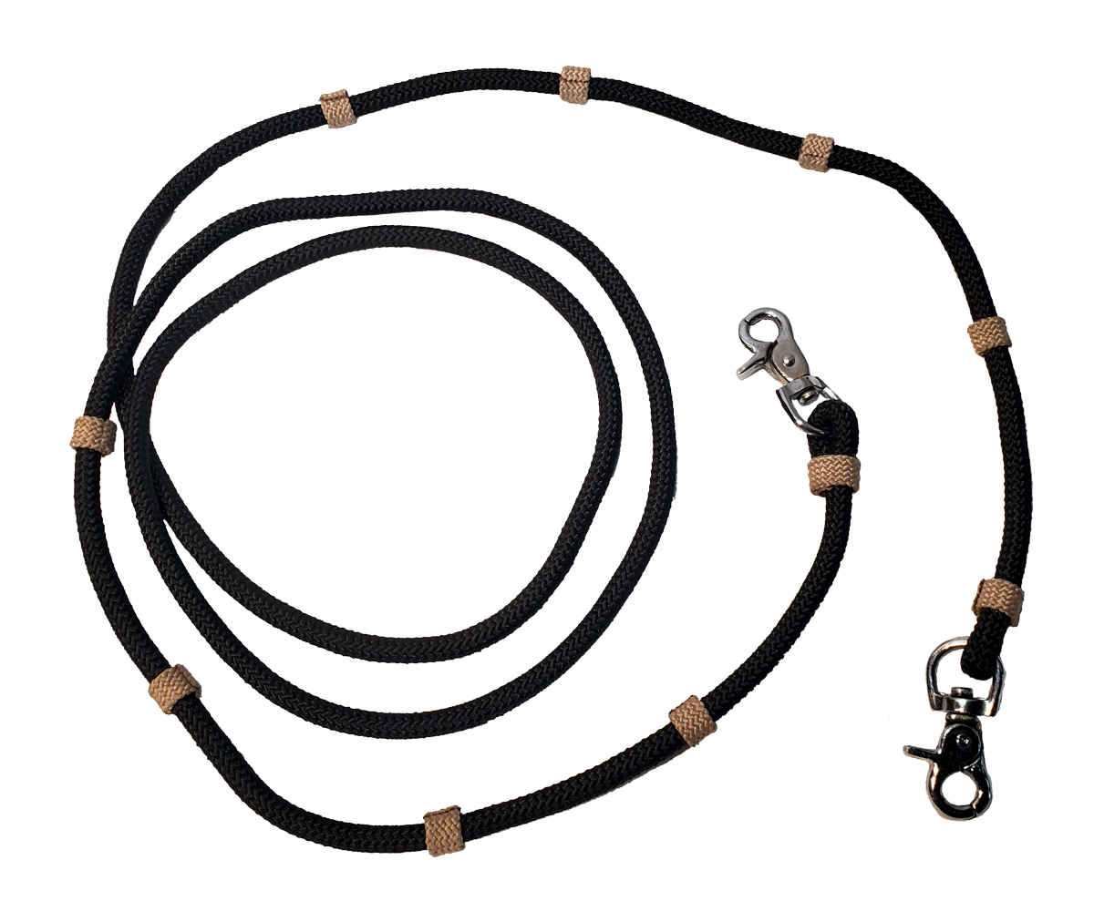 True North - Parachute Cord Roping Rein / Rawhide Knots & Scissor Snap - 3/8"