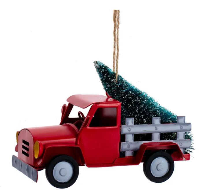 Kurt S. Adler - Metal Truck w/Sisal Tree
