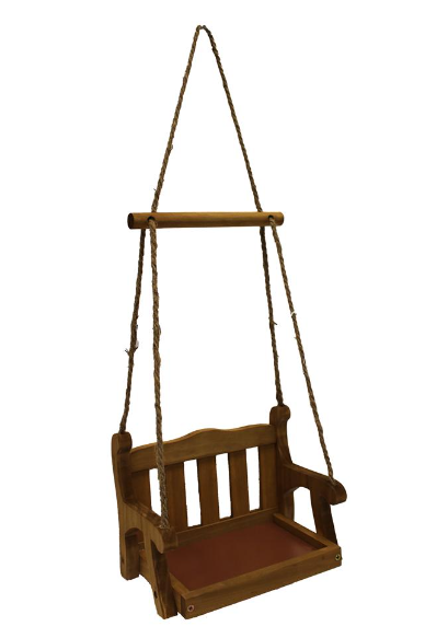 Wooden Hanging Bird Feeder Bench
