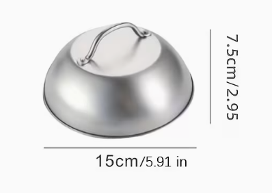 Stainless Steel Cooking Cover - Small - 5.9" Round