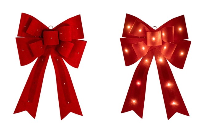 Christmas Decor - Light Up Christmas Bows