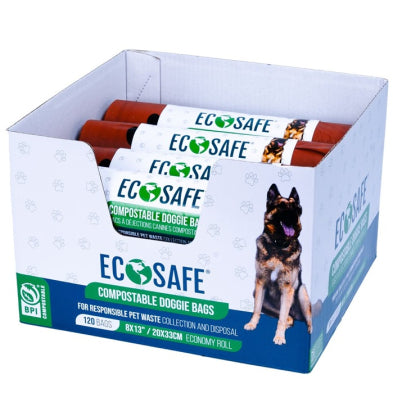 ECO SAFE - Compostable Doggie Bags - Economy Roll - 120 Bags