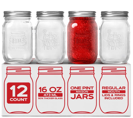 FORJARS - Wide Mouth Canning Jars - Case