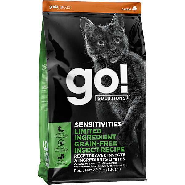 GO! - Cat Food - Sensitivities LID Grain Free Insect - 6lb ( special order)