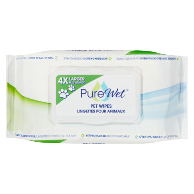 PUREWET Pet Wipes 4x Larger - 15ct