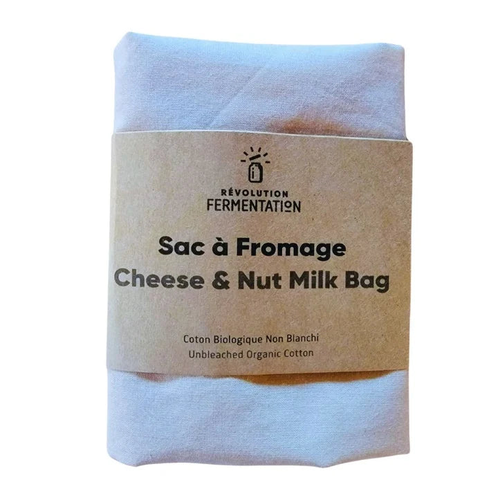 Cheese and Nut Milk Bag - Unbleached Organic Cotton
