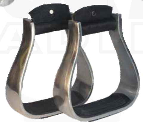 True North - Aluminum Western Stirrup with Rubber Padding