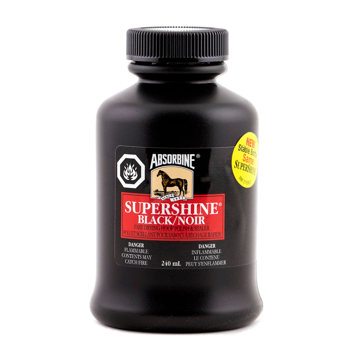 Absorbine - Supershine Hoof Polish & Sealer - Black - 240ml