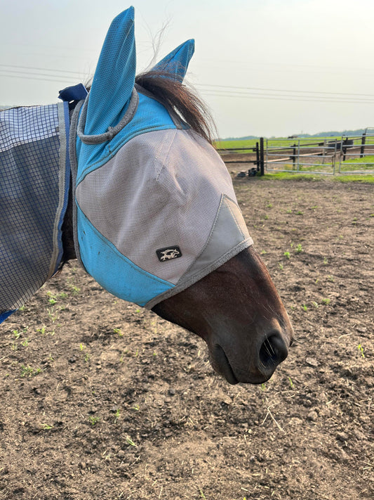 Buzz Off - Fly Mask - Blue