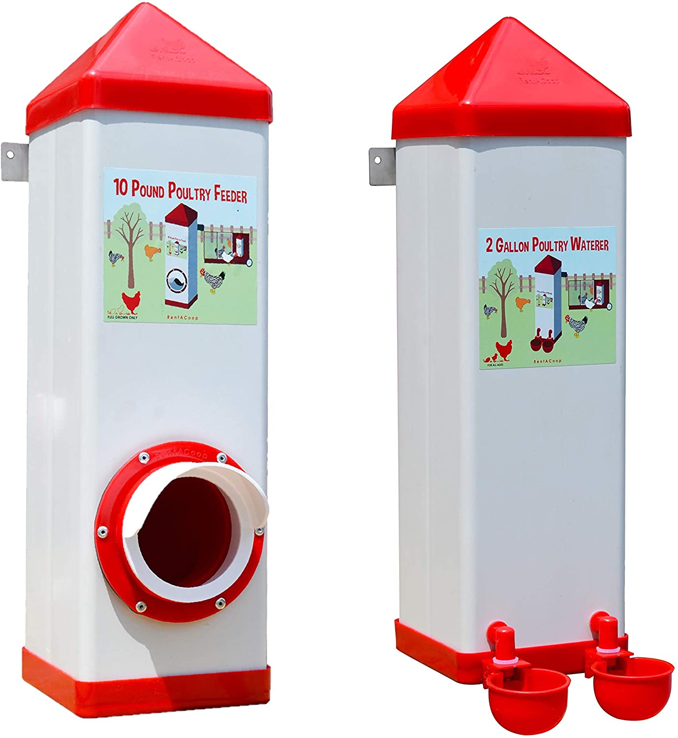 Poultry Feeder & Water Kit (PVC) - 10lb