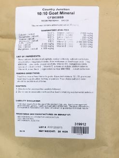 CJ - 10:10 Goat Mineral - 20kg