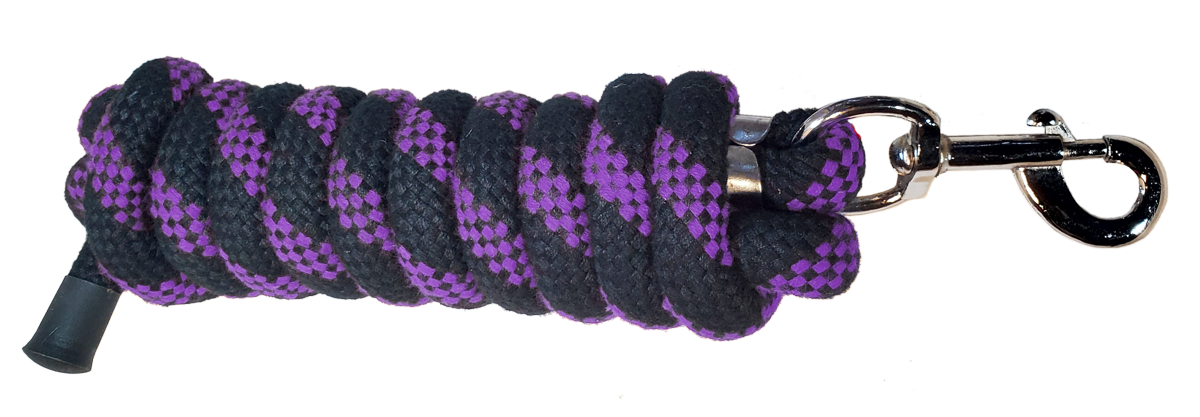 TN - Brushed Cotton Lead Rope w. Big Eye Bolt Snap - Assorted