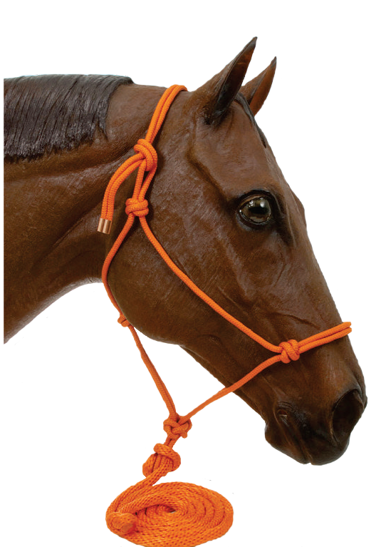 Hi Brow - Rope Horse Halter with 10 ft Lead
