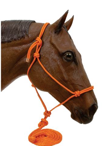 Hi Brow - Rope Horse Halter with 10 ft Lead