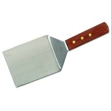 Brown Wood Handle - Scraper Grill Turner