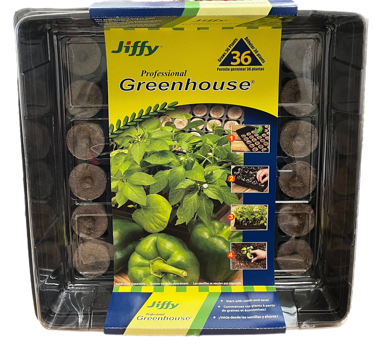 Jiffy 36 Peat Pellet Greenhouse Hashbrowns Homestead Supplies