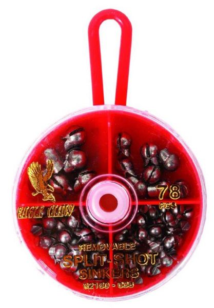 Eagle Claw Weights - Removable Split Shot Sinker - Lead