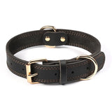 Leather Collar - D-Ring - Double Leather