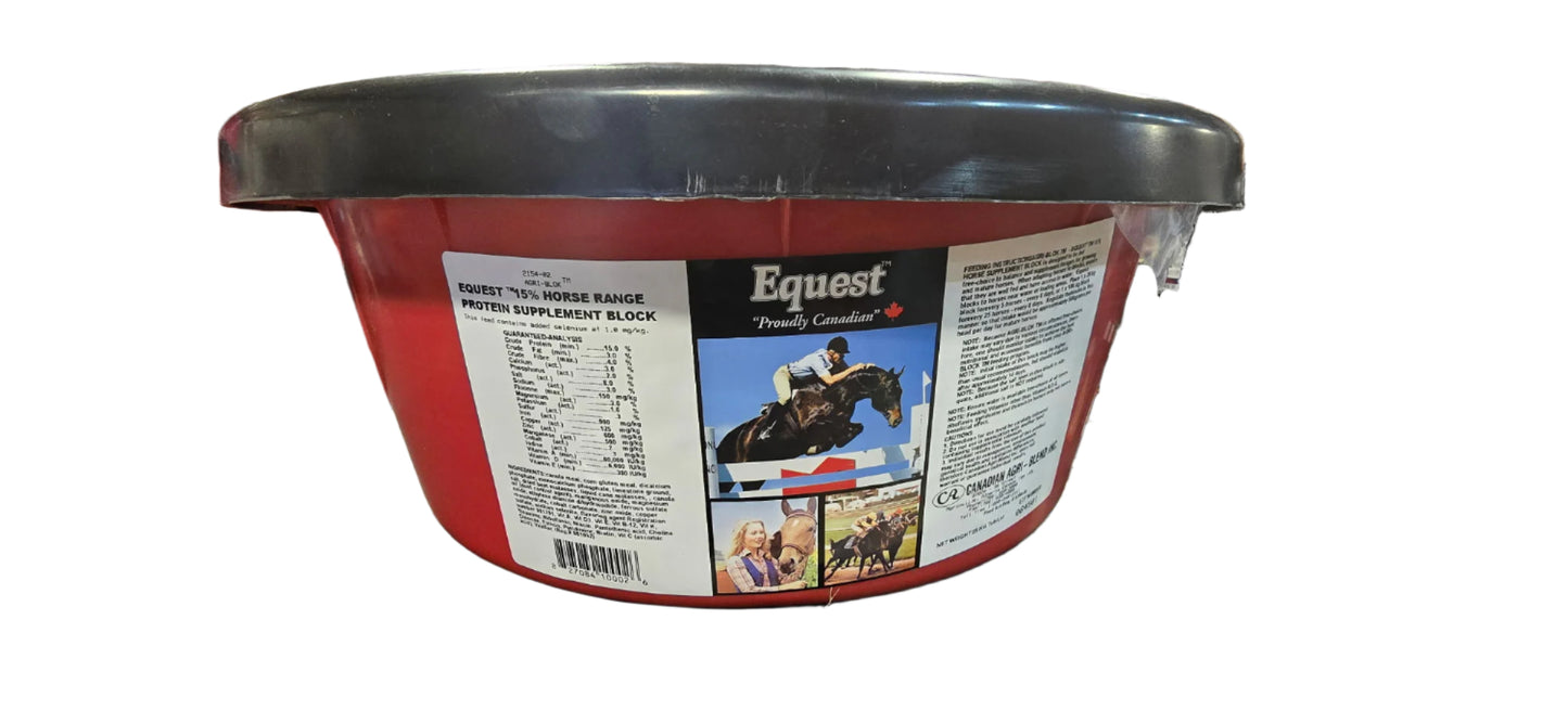 Agri-Blok - Equest 15% Protein Mineral - Tub w/. Lid - 25kg/55lbs