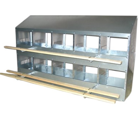 Steel Nesting Box - 10 Holes - 50 Hen Capacity (Special Order)