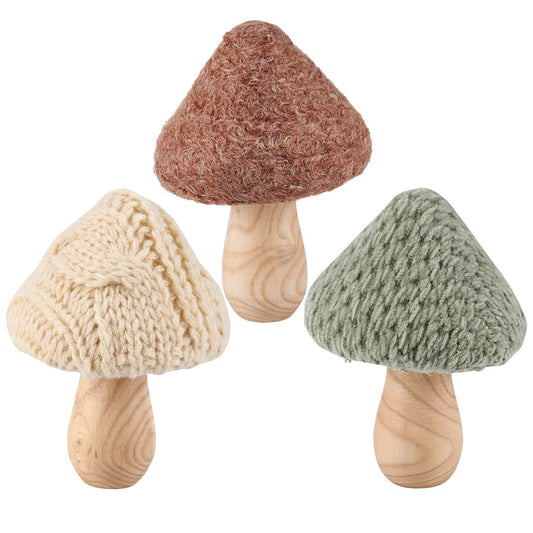 Giftware - Knitted Mushrooms - Sold Individually