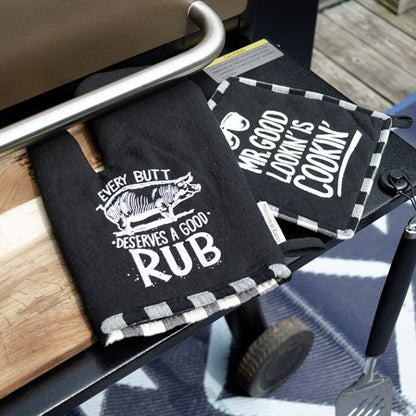 Kitchen Grill Oven Mit & Square Set