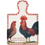 Trivet - Rooster and Hen " Rise & Shine"