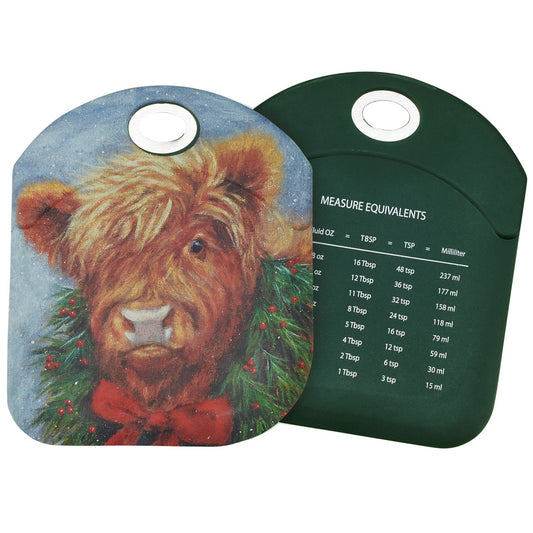 Christmas Bowl Scraper - Highland Cow
