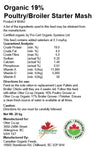 Organic - Poultry Broiler 19% Starter Mash - 20kg