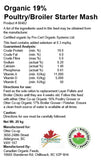 Organic - Poultry Broiler 19% Starter Mash - 20kg