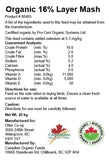 Organic - 16% Poultry Layer - Mash - 20kg
