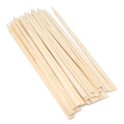 Flat Wide Wood Bamboo Skewers - 12" - 25/pack