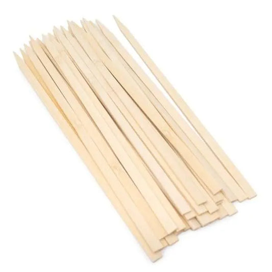 Flat Wide Wood Bamboo Skewers - 12" - 25/pack