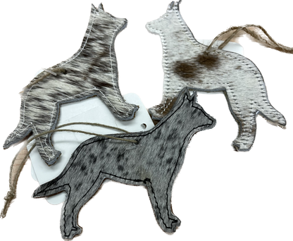 Hand Made Hide Holiday Ornaments