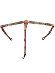 True North-Leather Breast Collar w/Floral Design and Beads
