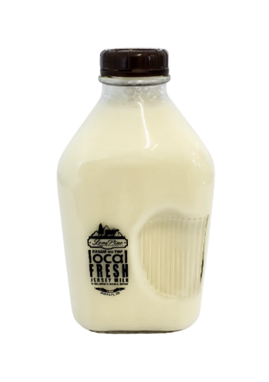 Lone Pine Jerseys & Creamery - Local Fresh Milk - PRICE INCLUDES $3 BOTTLE DEPOSIT
