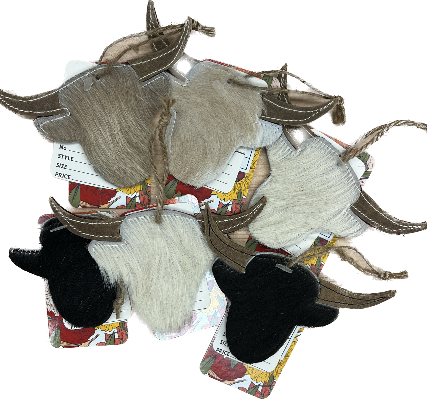 Hand Made Hide Holiday Ornaments