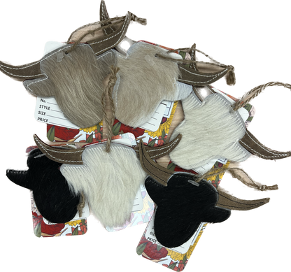 Hand Made Hide Holiday Ornaments