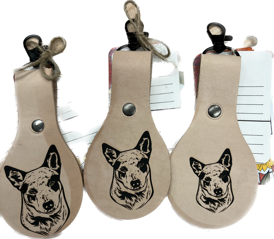 Hand made Leather Laser Engraved Key Fobs