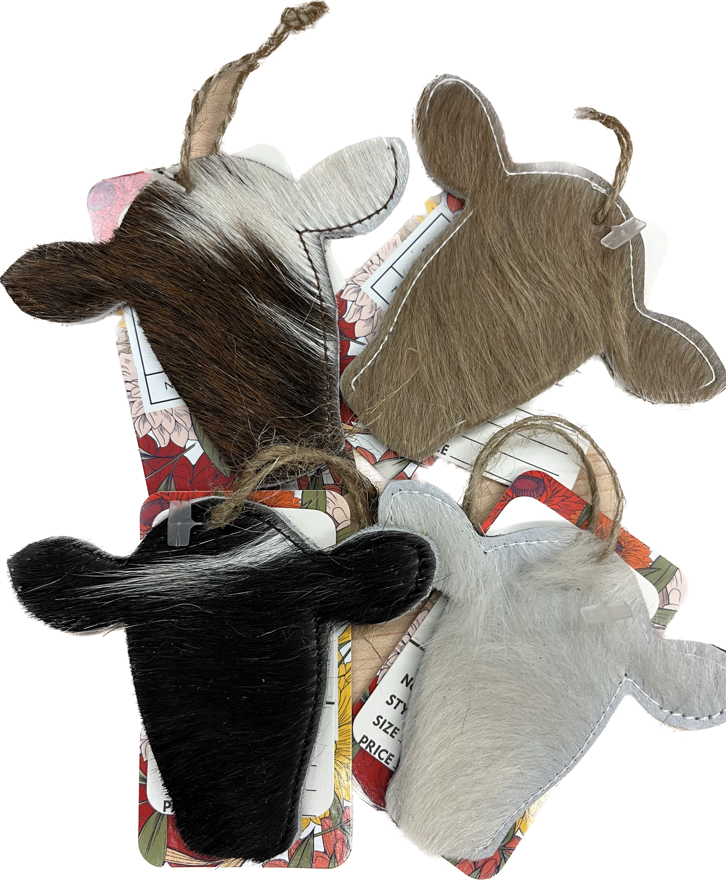 Hand Made Hide Holiday Ornaments