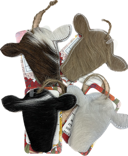 Hand Made Hide Holiday Ornaments